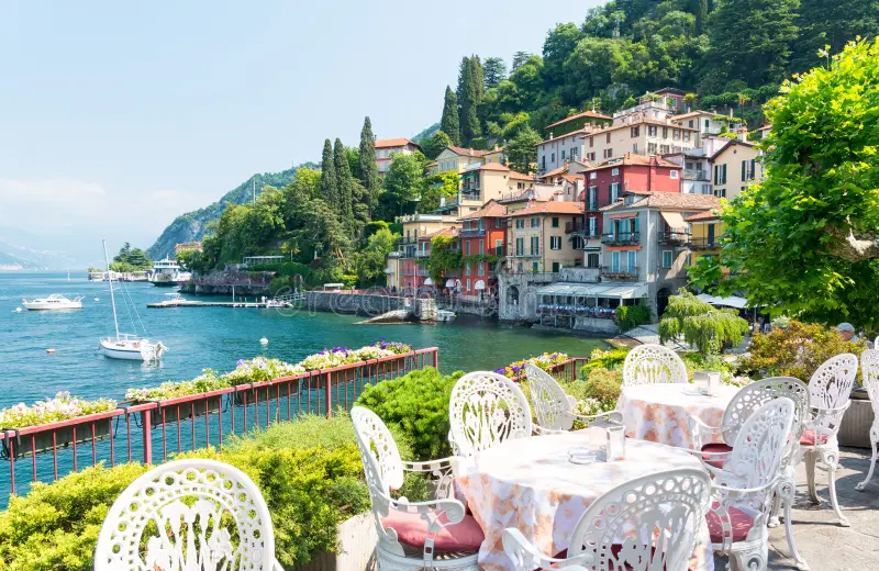 view romantic town varenna lake como north italy beautiful 99138491